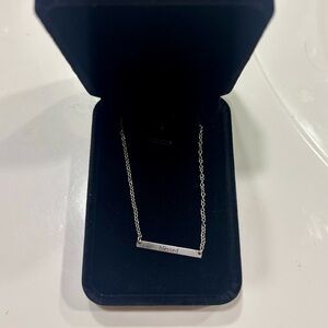 Charming Charlie’s Silver “Blessed” Bar Necklace – Meaningful Gift Piece